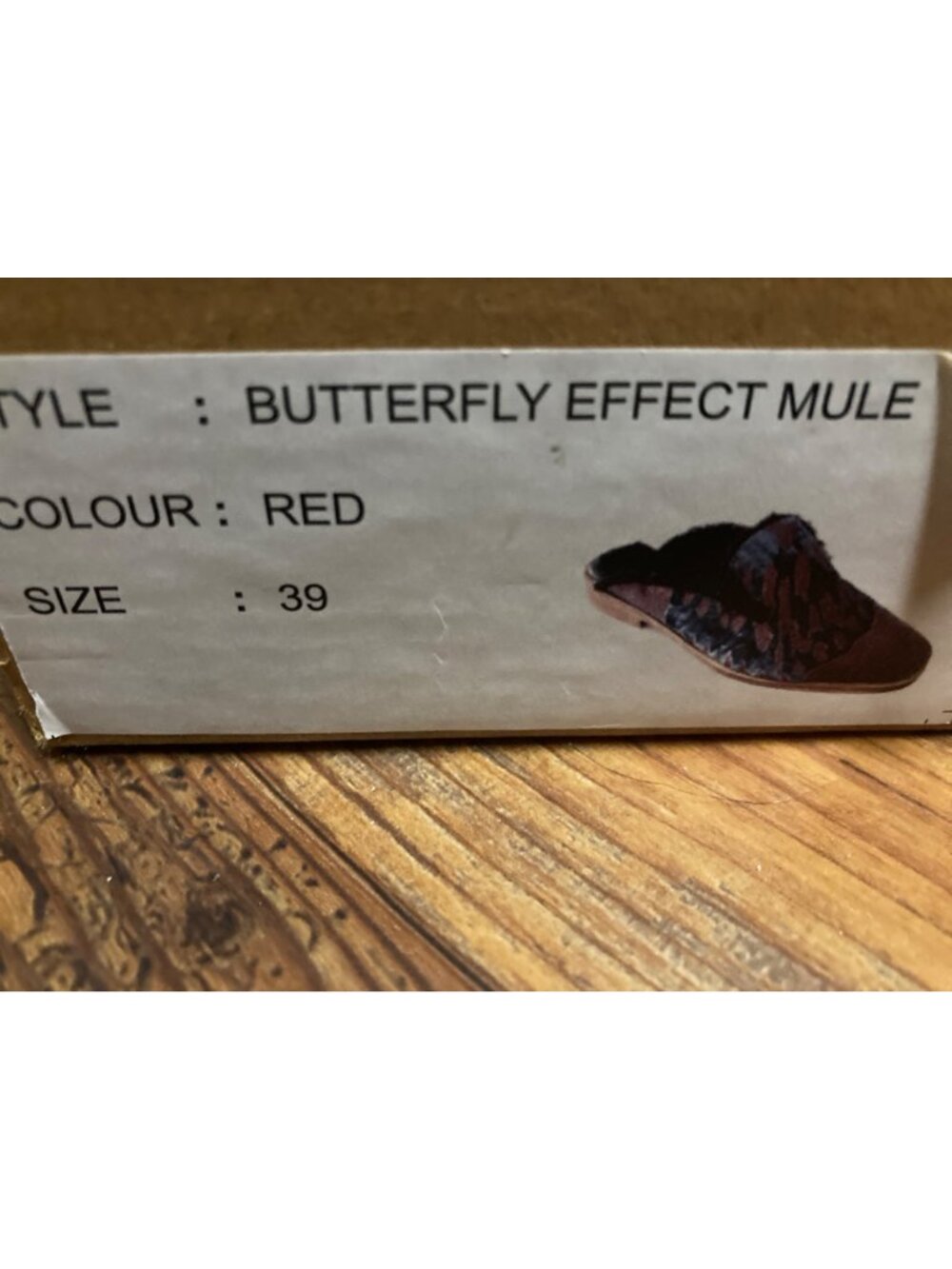 Free People Mules Shoe Butterfly Effect Size 9 US 39 EU Red New In Box - Picture 6 of 12